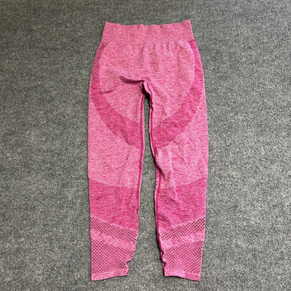 PINK Victoria's Secret Leggings Womens Size S Pink Marl Seamless Mesh High Waist